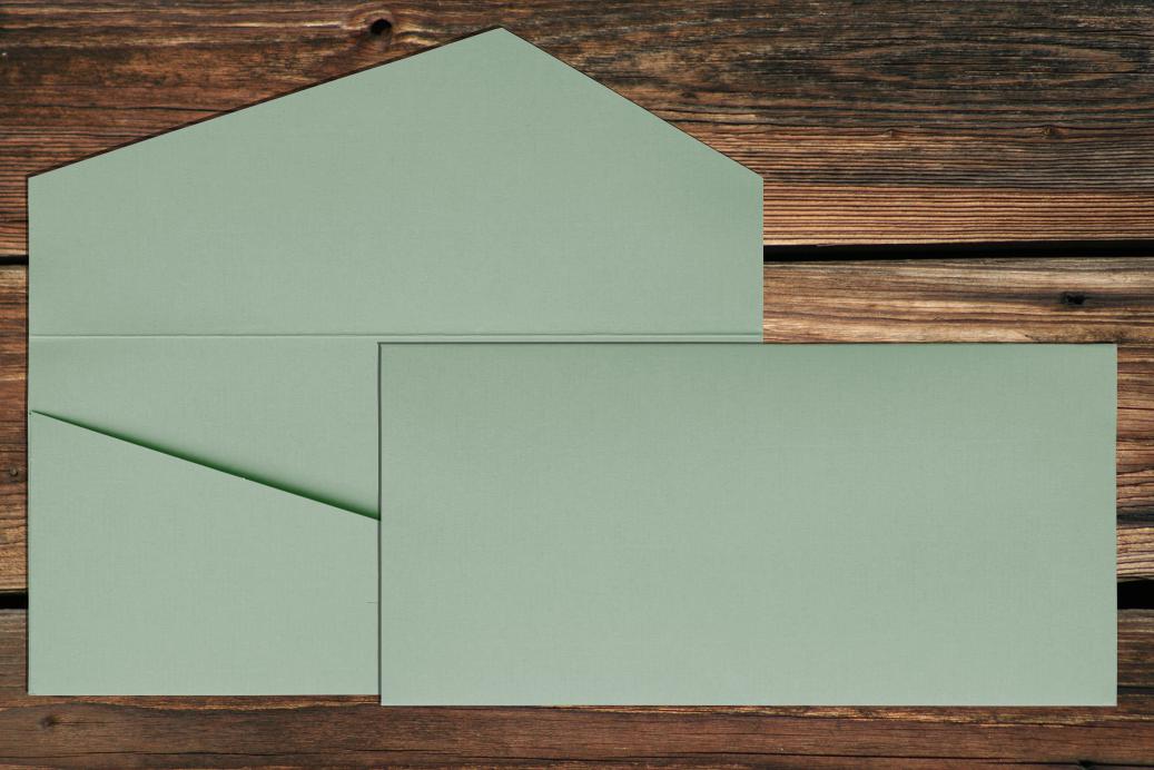 Geschenkkarte DL 110x220 mm Eucalyptus gerippt 220 g/qm